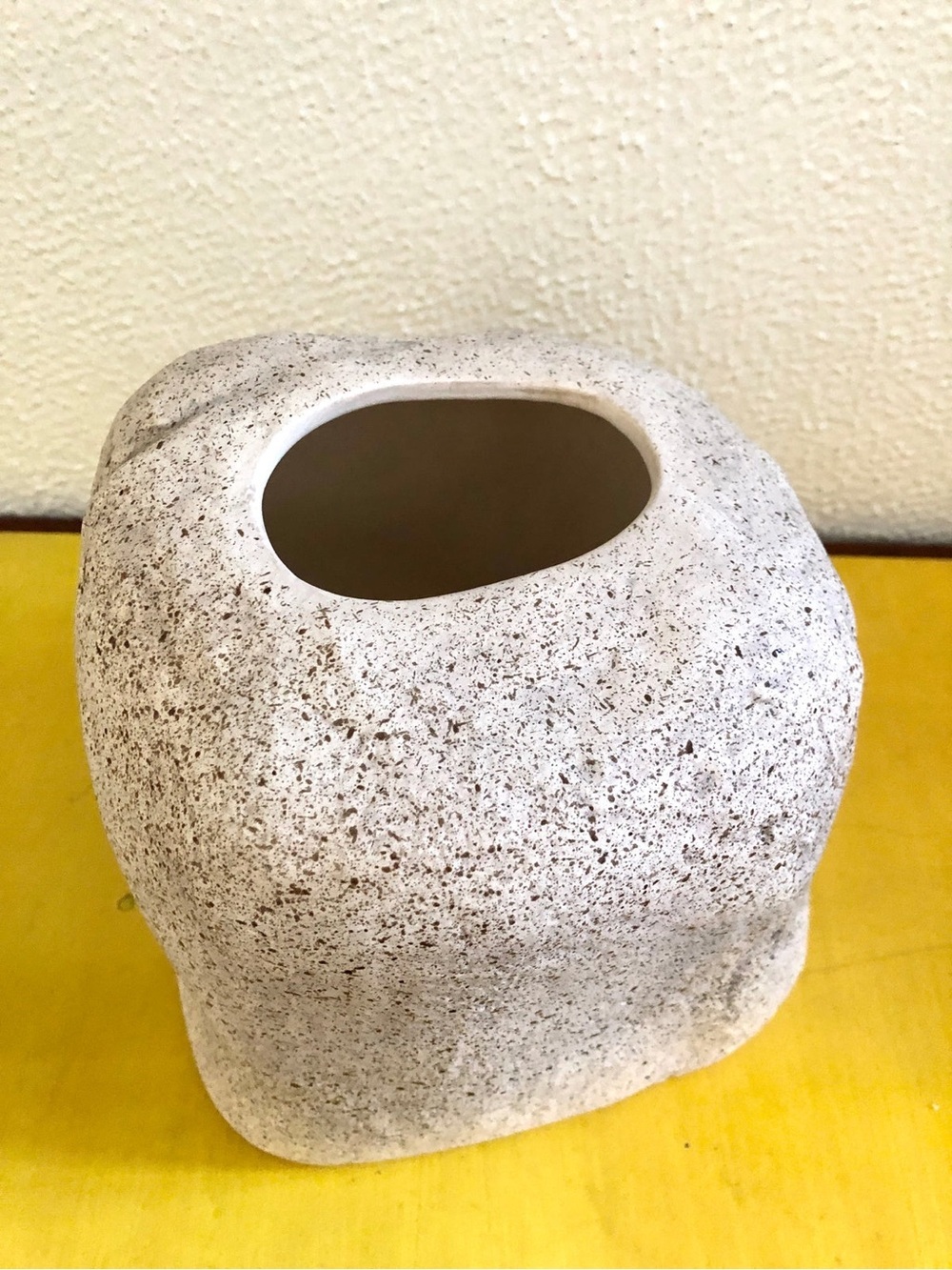 Ceramic Faux Stone Tissue Box Cover 6.5” x 6.5”